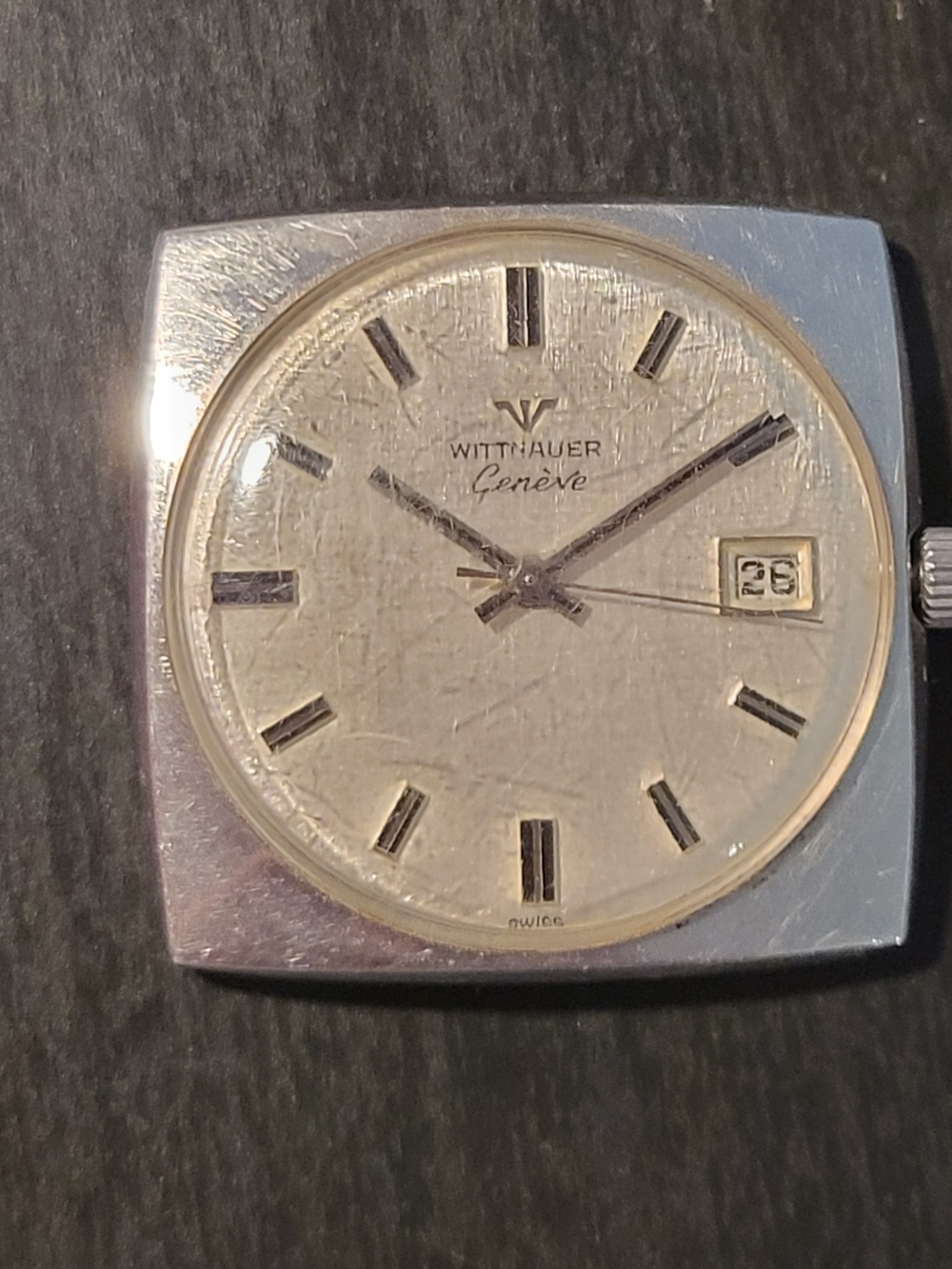 Wittnauer Genève Vintage Silver Dial Watch Head